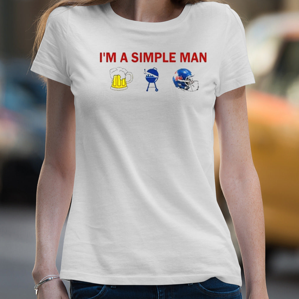 Iâ€™m A Simple Man I Like Beer BBQ And Ole Miss Rebels Shirt