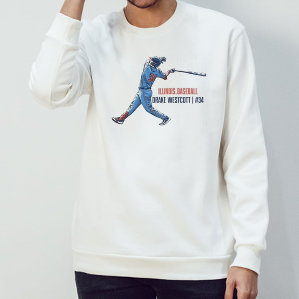 Illinois Baseball Drake Westcott 34 shirt