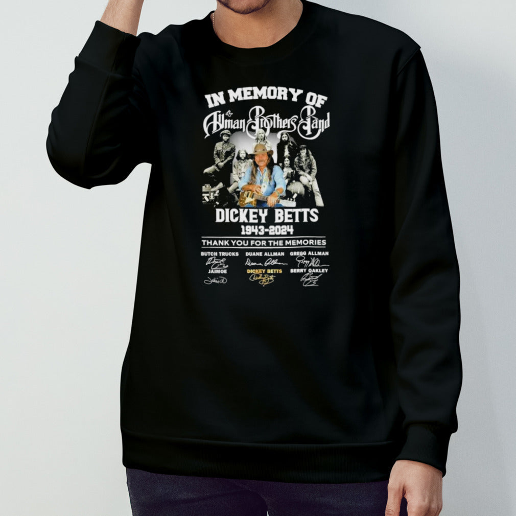 In Memory Of The Allman Brothers Band Dickey Betts 1943-2024 Thank You For The Memories T-Shirts