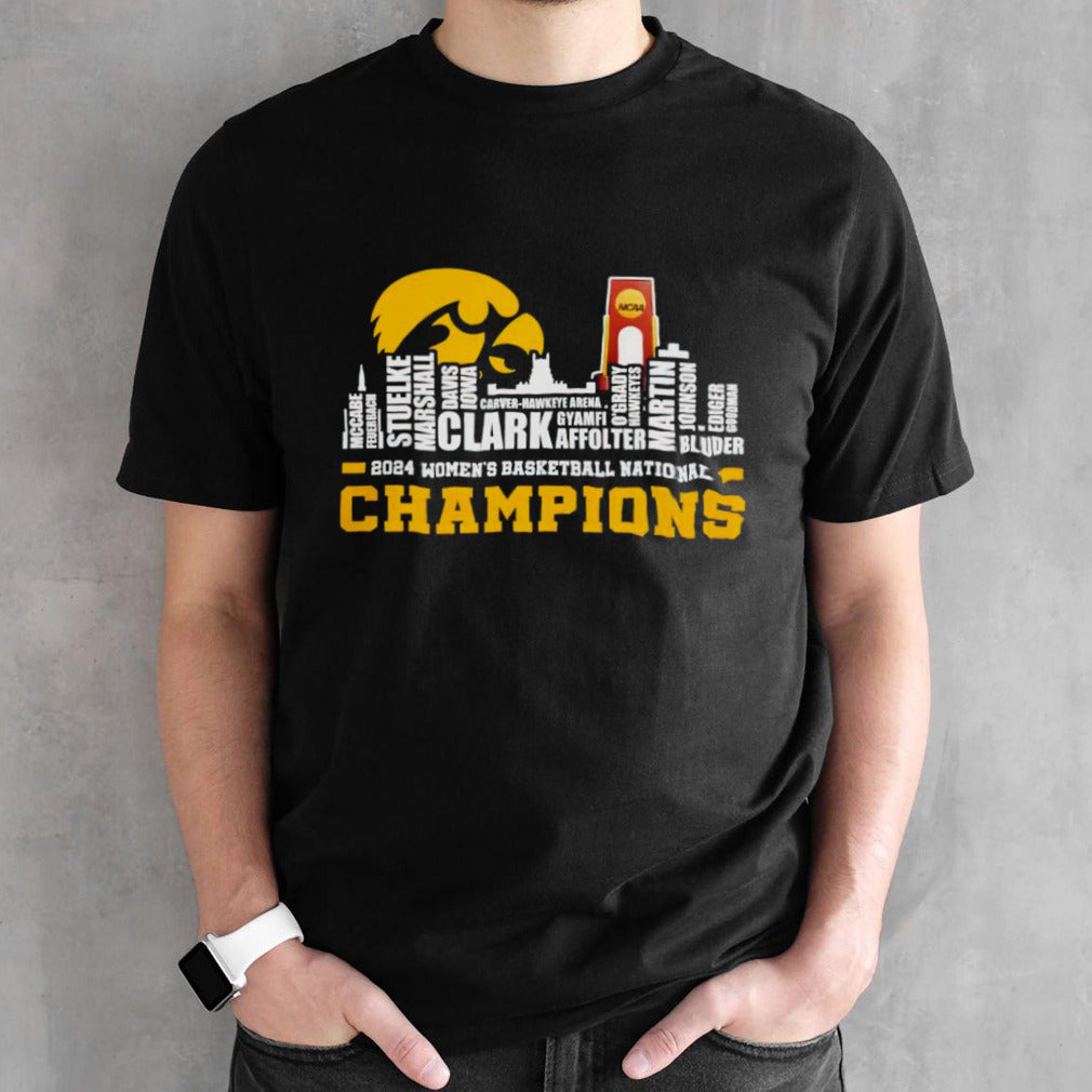 Iowa Hawkeyes 2024 Womensâ€™s Basketball National Champions Team shirts