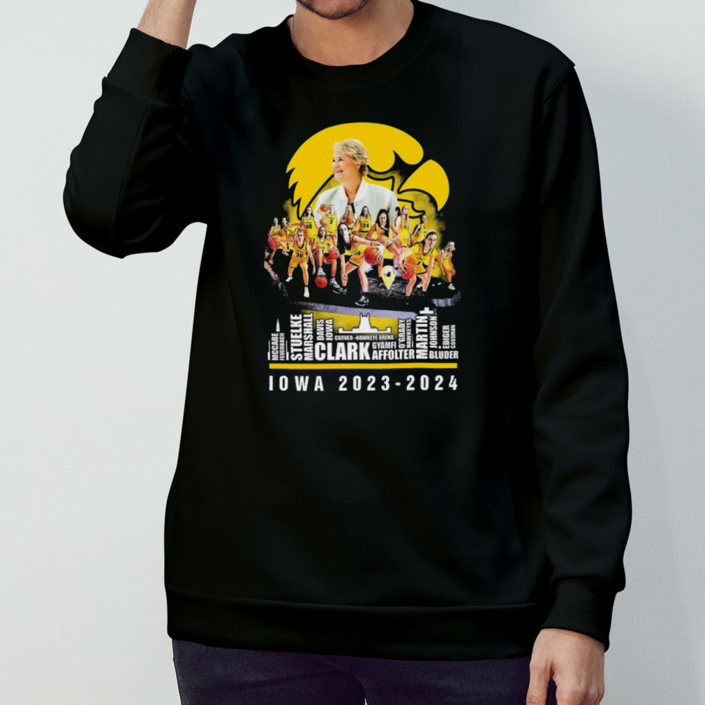 Iowa Womensâ€™s Basketball Skyline Players Iowa 2023-2024 Shirts