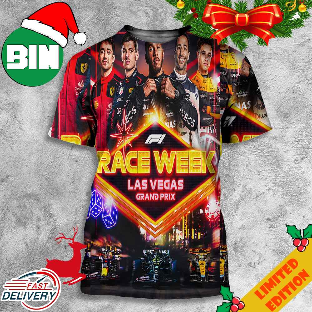 Its's Race Week In Las Vegas Grand Prix GP F1 3D T-Shirts