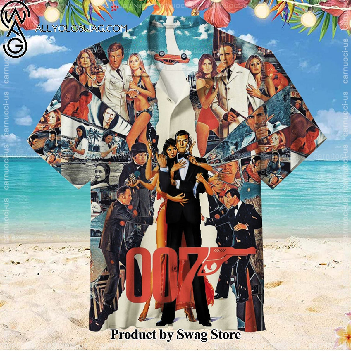 James Bond Backyard BBQ Hawaiian Shirt