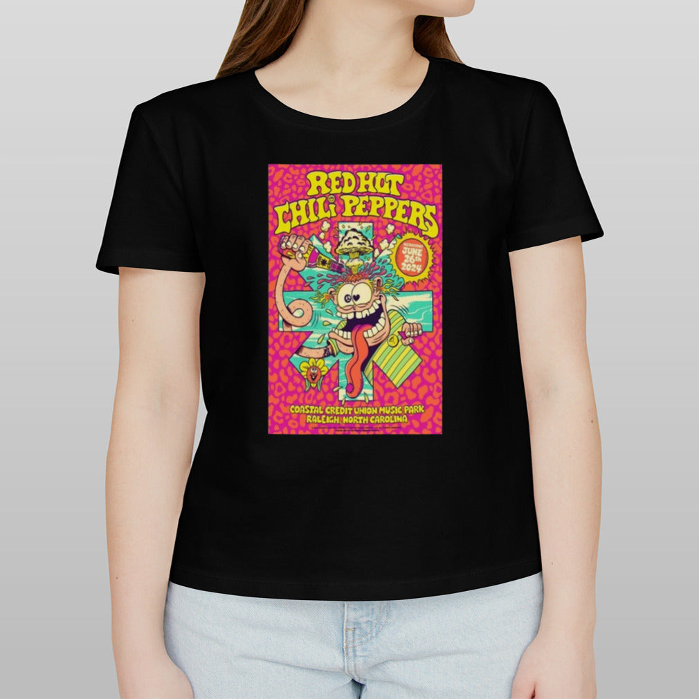 June 26 2024 Coastal Credit Union Music Park Raleigh NC Red Hot Chili Peppers Poster shirt