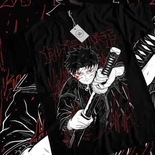 Kagura Bachi T-Shirt Megumi Itadori jjk Sukuna Horror Black Gift Shirt All Size