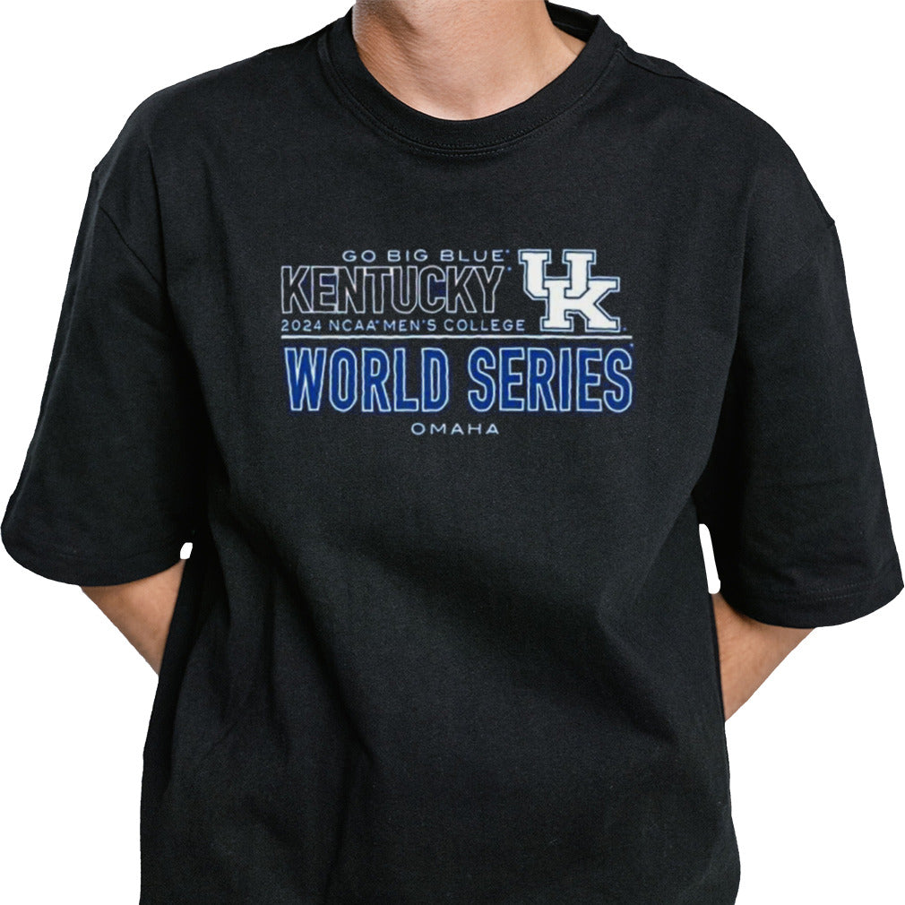 Kentucky Wildcats 2024 NCAA Menâ€™s College World Series Go Big Blue Shirt