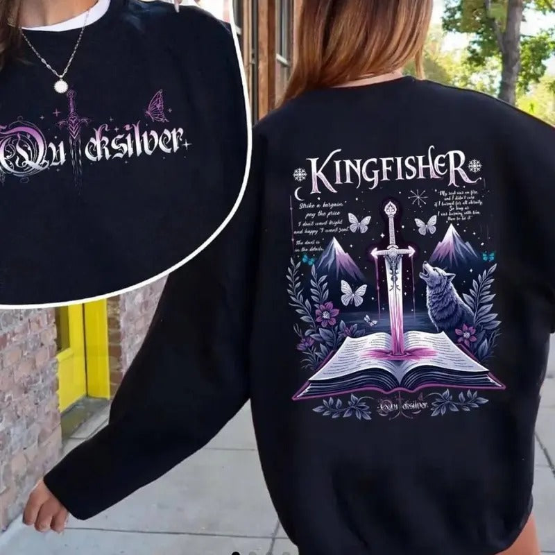 Kingfisher Sweatshirt For Fan, Quicksilver Callie Hart Shirt, Little Osha Fantasy Romance Apparel, Merch Gift for Book Loversstyle{n002}2