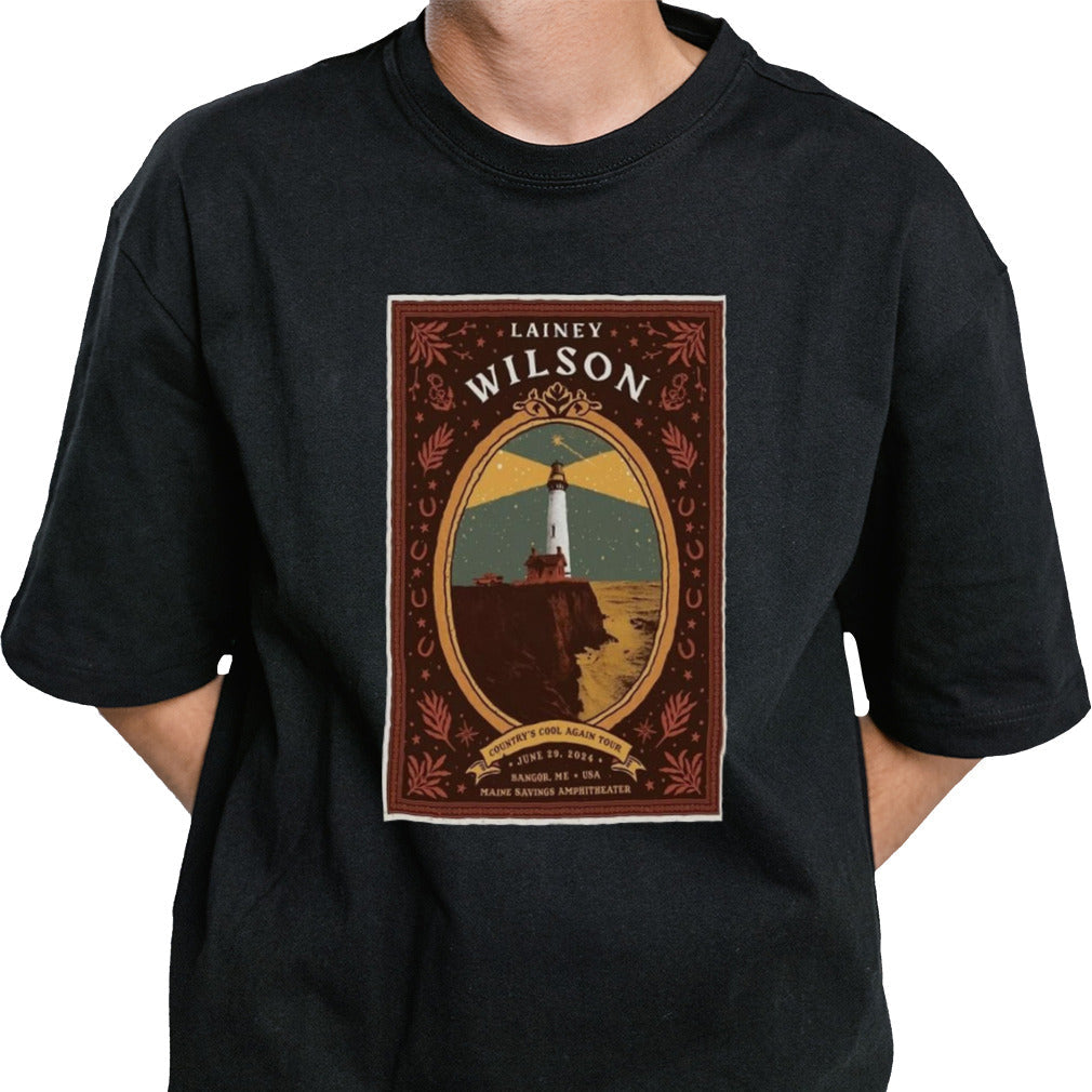 Lainey Wilson Bangor, ME June 29 2024 Tour Poster Shirt