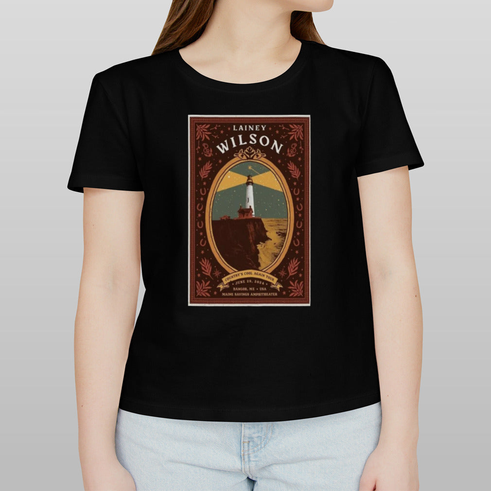 Lainey Wilson Bangor, ME June 29 2024 Tour Poster Shirt