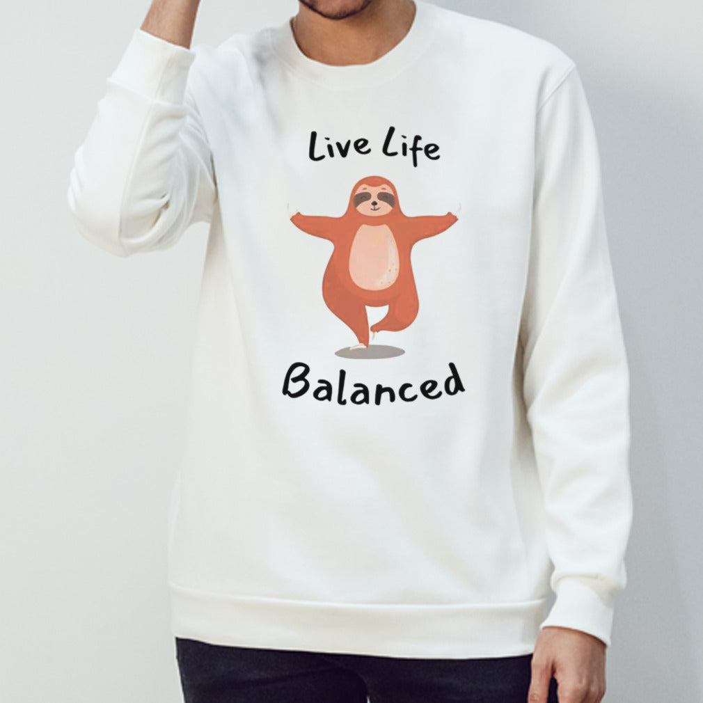Live life balanced sloth shirts