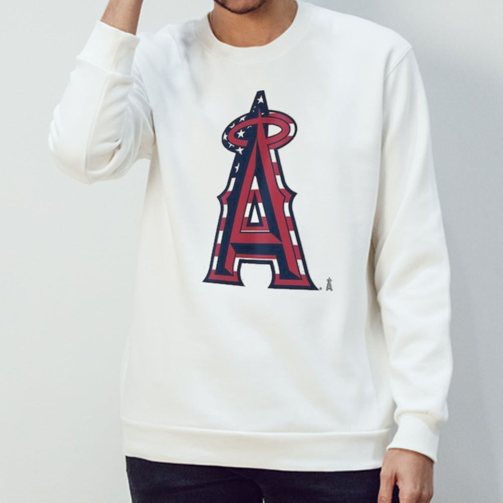 Los Angeles Angels Logo 4th Of July Flag T-shirt