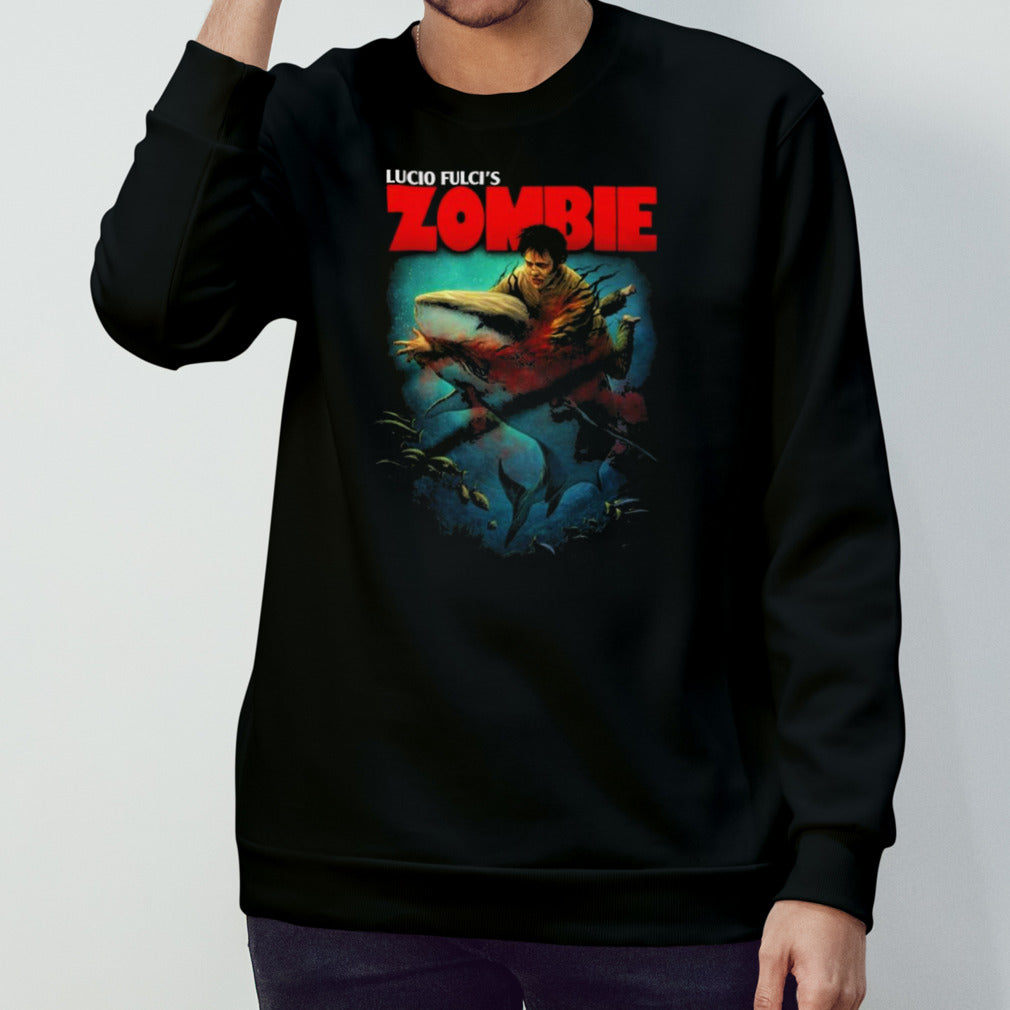 Lucio Fulciâ€™s Zombie Vs Shark T-shirt