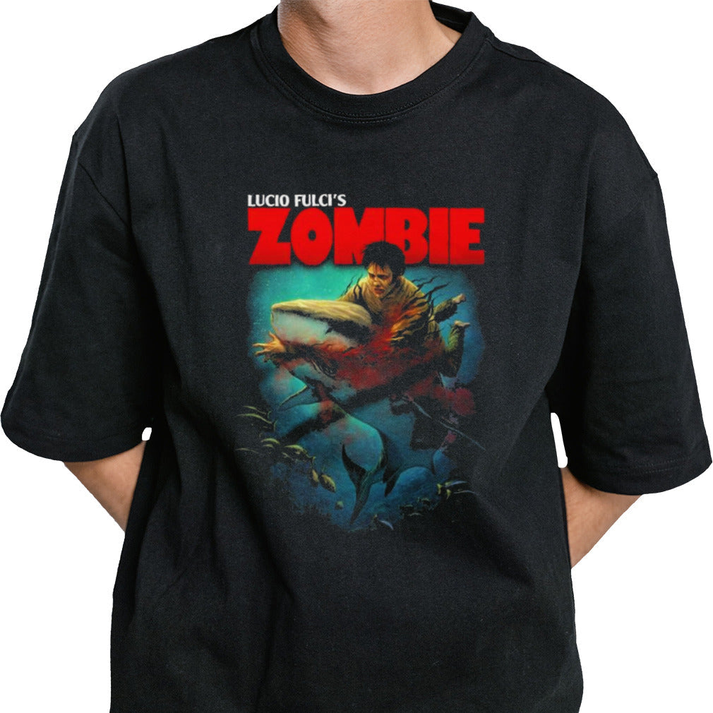 Lucio Fulciâ€™s Zombie Vs Shark T-shirt