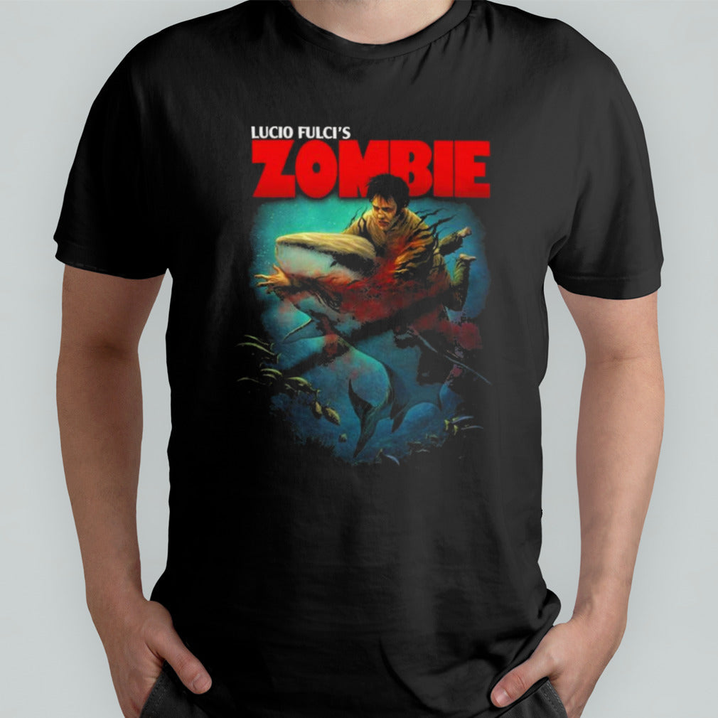 Lucio Fulciâ€™s Zombie Vs Shark T-shirt