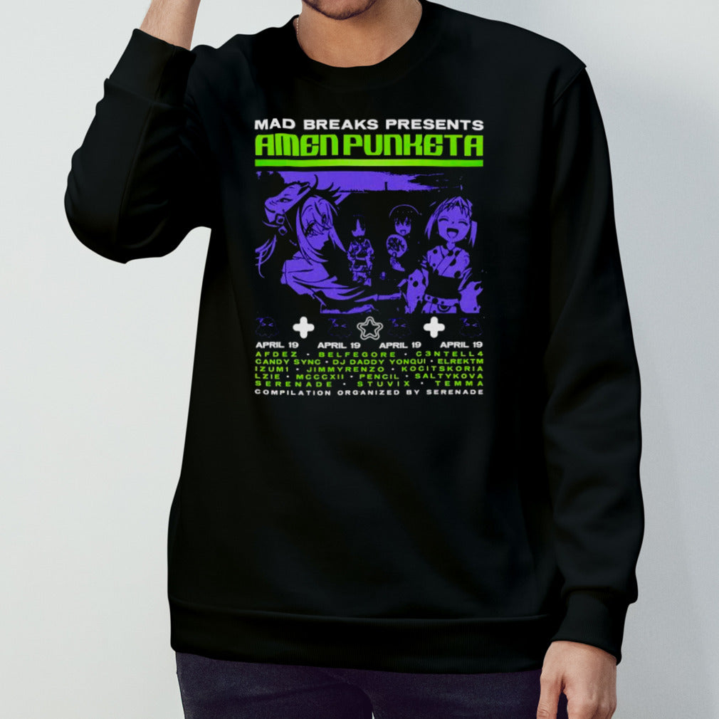 Mad breaks presents Amen Punketa shirts