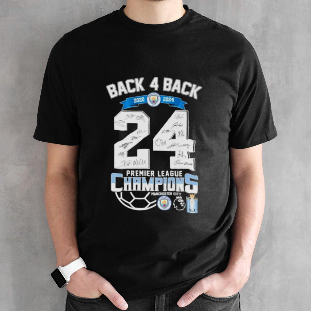 Manchester City Back 4 Back 2020-2024 Premier League Champions Shirt