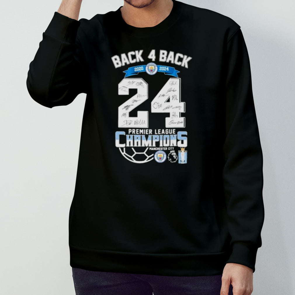 Manchester City Back 4 Back 2020-2024 Premier League Champions Shirt