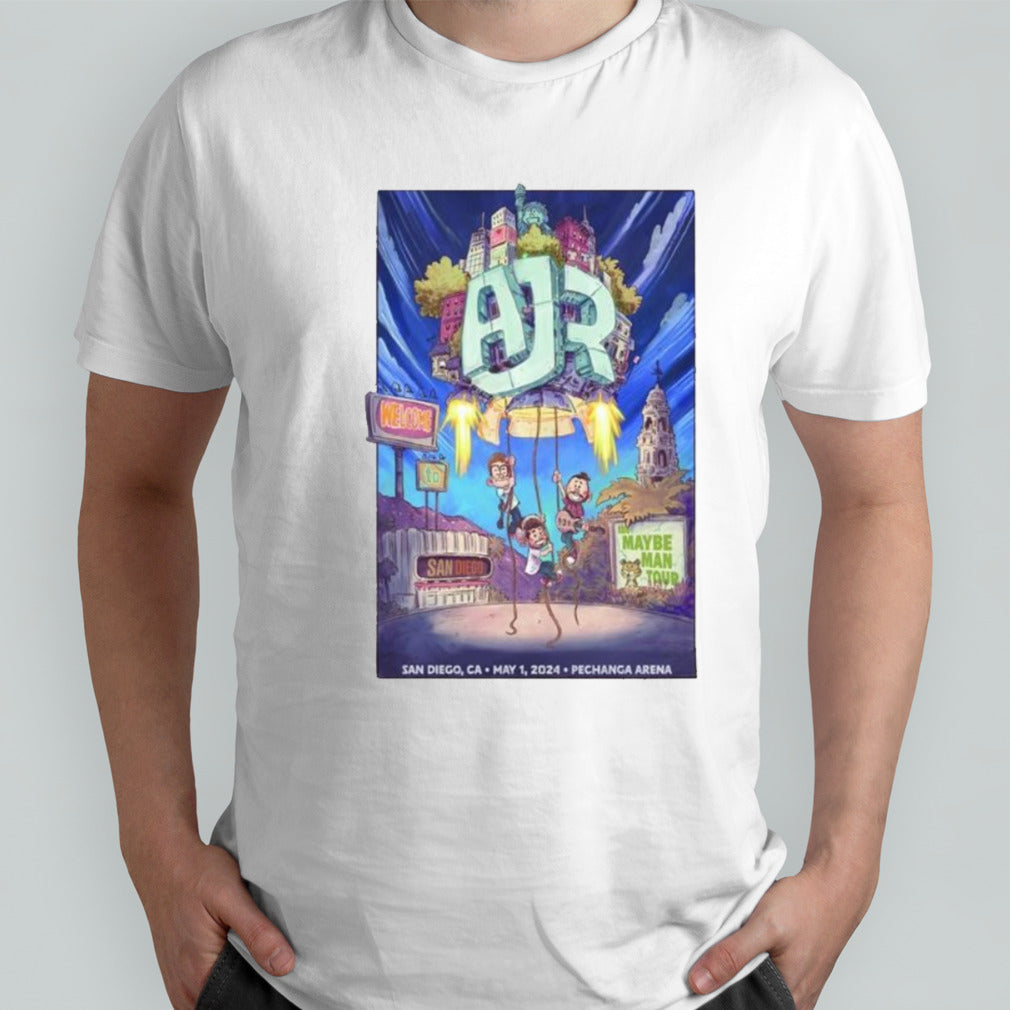 May 1s, 2024 AJR Show Pechanga Arenas, San Diegos, CA Poster shirts