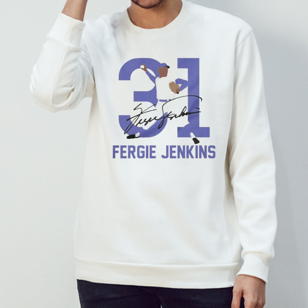 Mensâ€™s Teambrown Fergie Jenkins Baseball Signature T-shirts