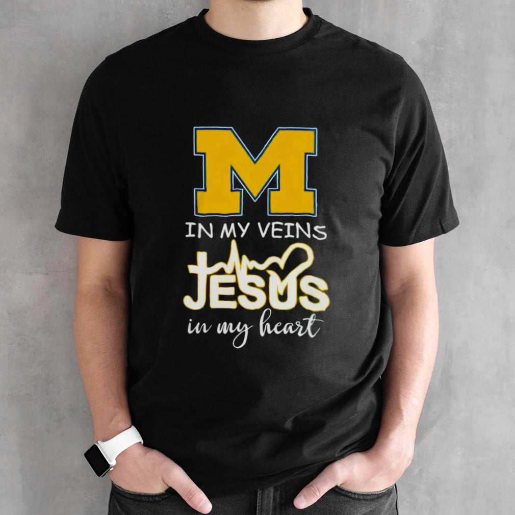 Michigan In My Veins Jesus In My Heart Shirts