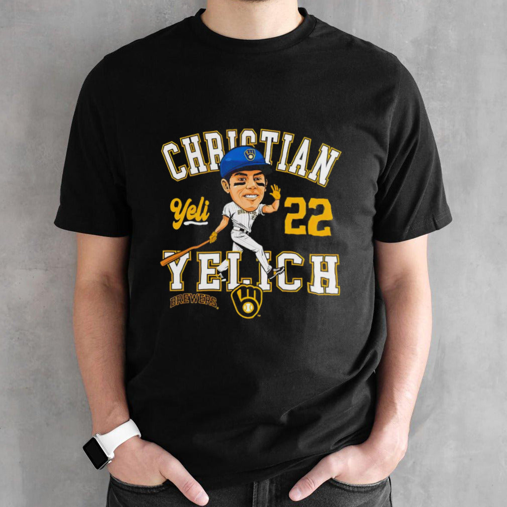 Milwaukee Brewers Christian Yelich caricature shirt