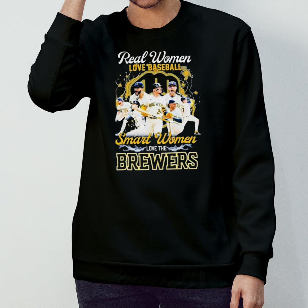 Milwaukee Brewers Real Women Love Baseball Smart Women Love Brewers 2024 Shirts