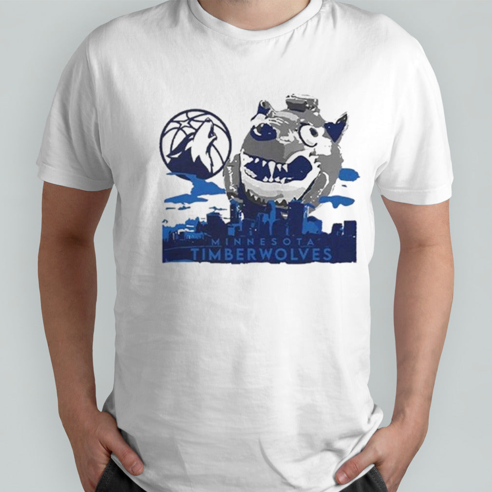 Minnesota Timberwolves Mascot Skyline 2024 T-shirt