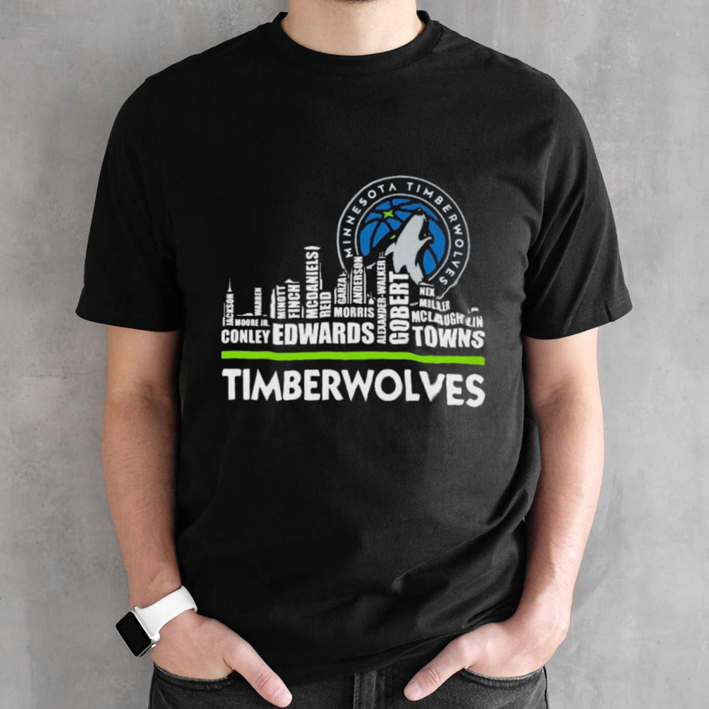 Minnesota Timberwolves Skyline Players Name 2024 Shirt