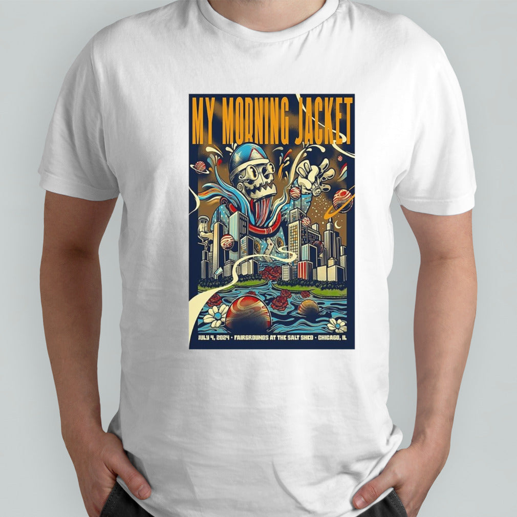 My Morning Jacket July 4 2024 The Salt Shed Chicago IL Poster shirt