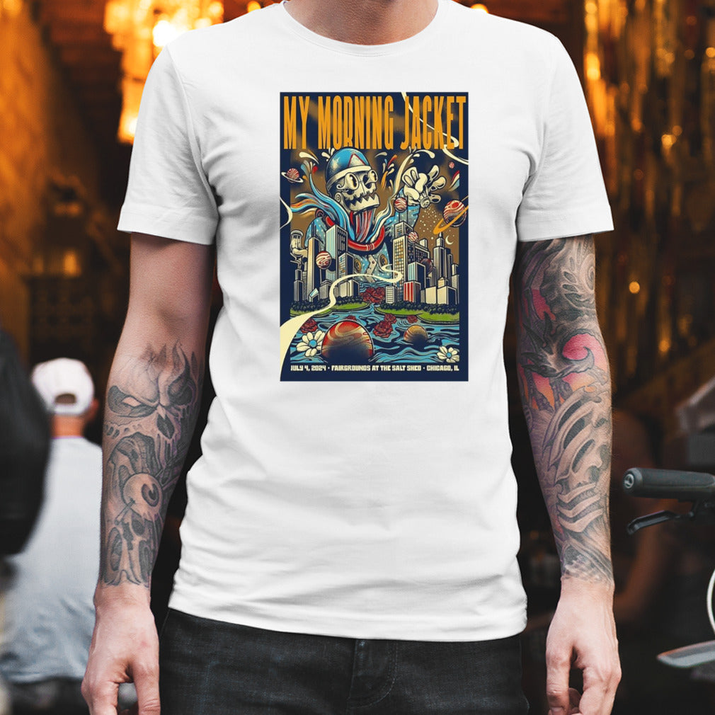 My Morning Jacket July 4 2024 The Salt Shed Chicago IL Poster shirt