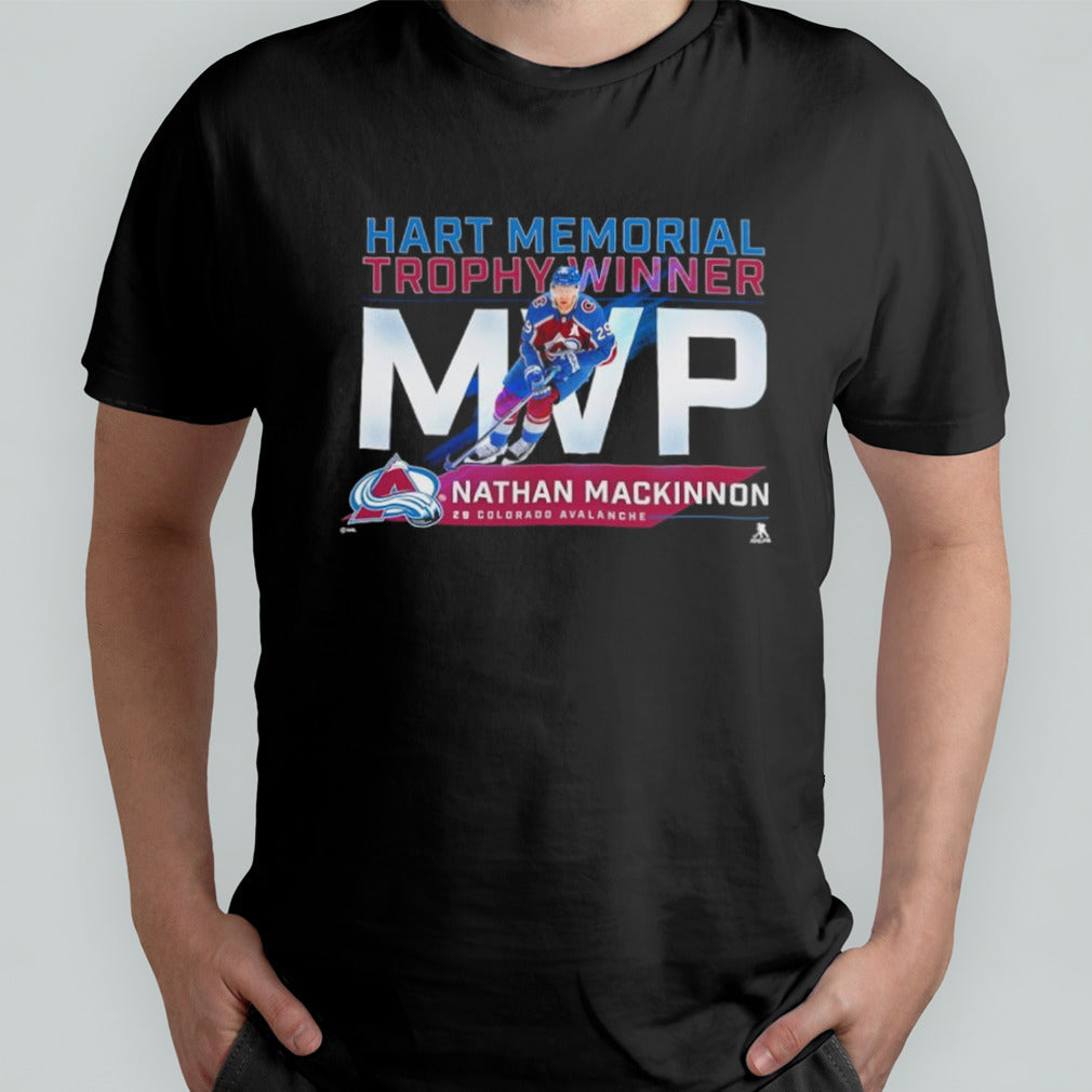 Nathan MacKinnon From Colorado Avalanche 2024 MVP Hart Memorial Trophy Winner Shirt