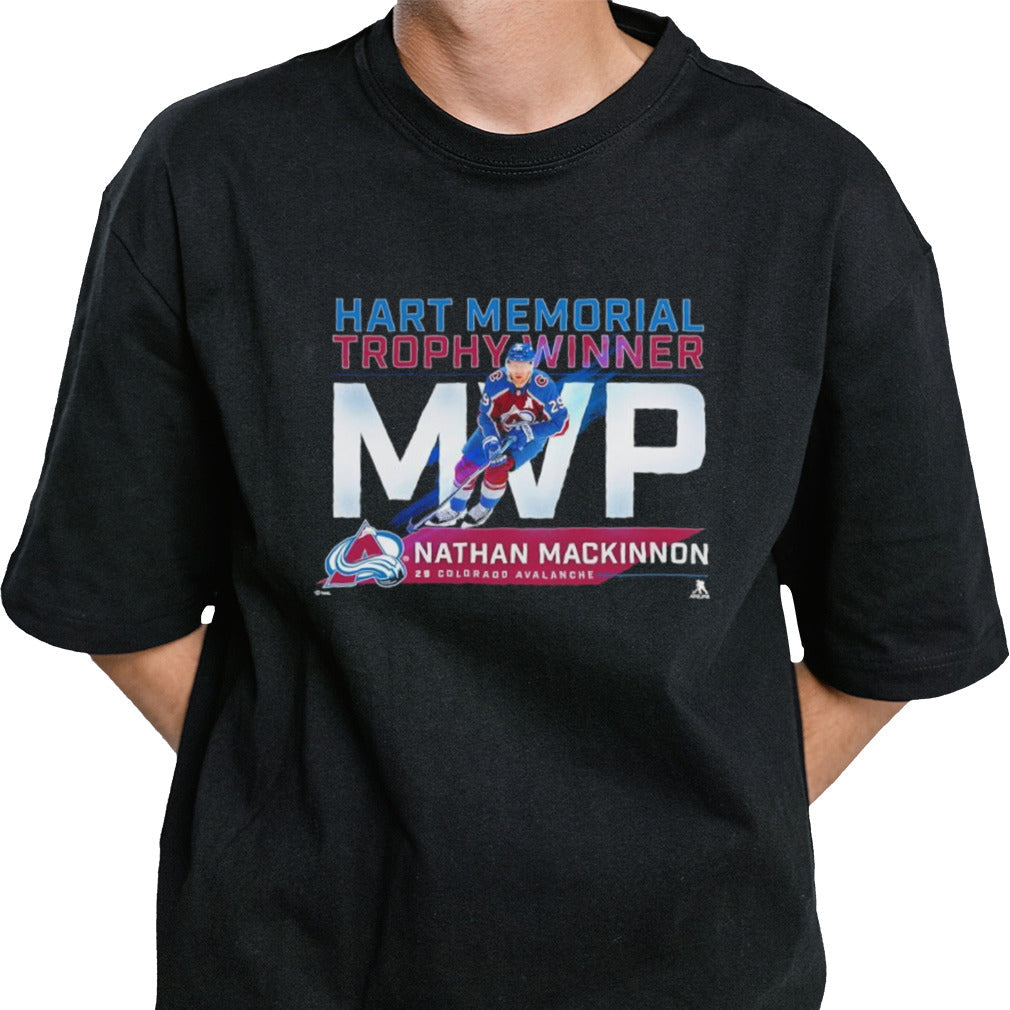 Nathan MacKinnon From Colorado Avalanche 2024 MVP Hart Memorial Trophy Winner Shirt