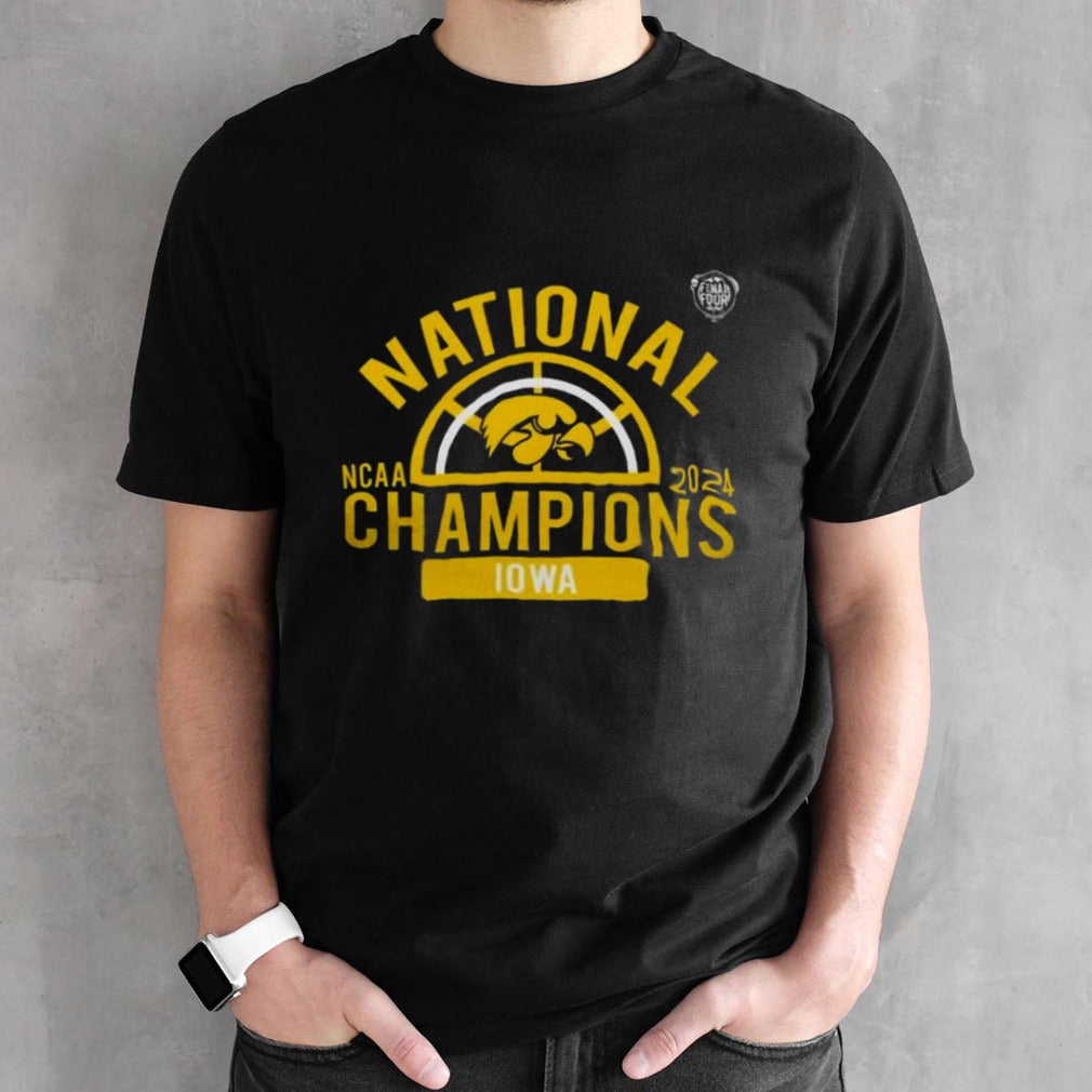 National Champions Iowa Hawkeyes 2024 Ncaa Womensâ€™s Basketball Final Four Logo T-shirts