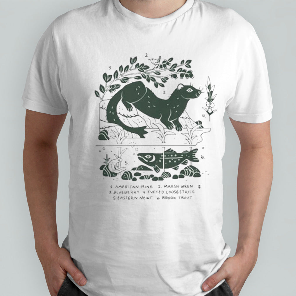 Nepeteaa American Mink Marsh Wren Blueberry Tufted Loosestrife Eastern Newt Brook Trout Shirts