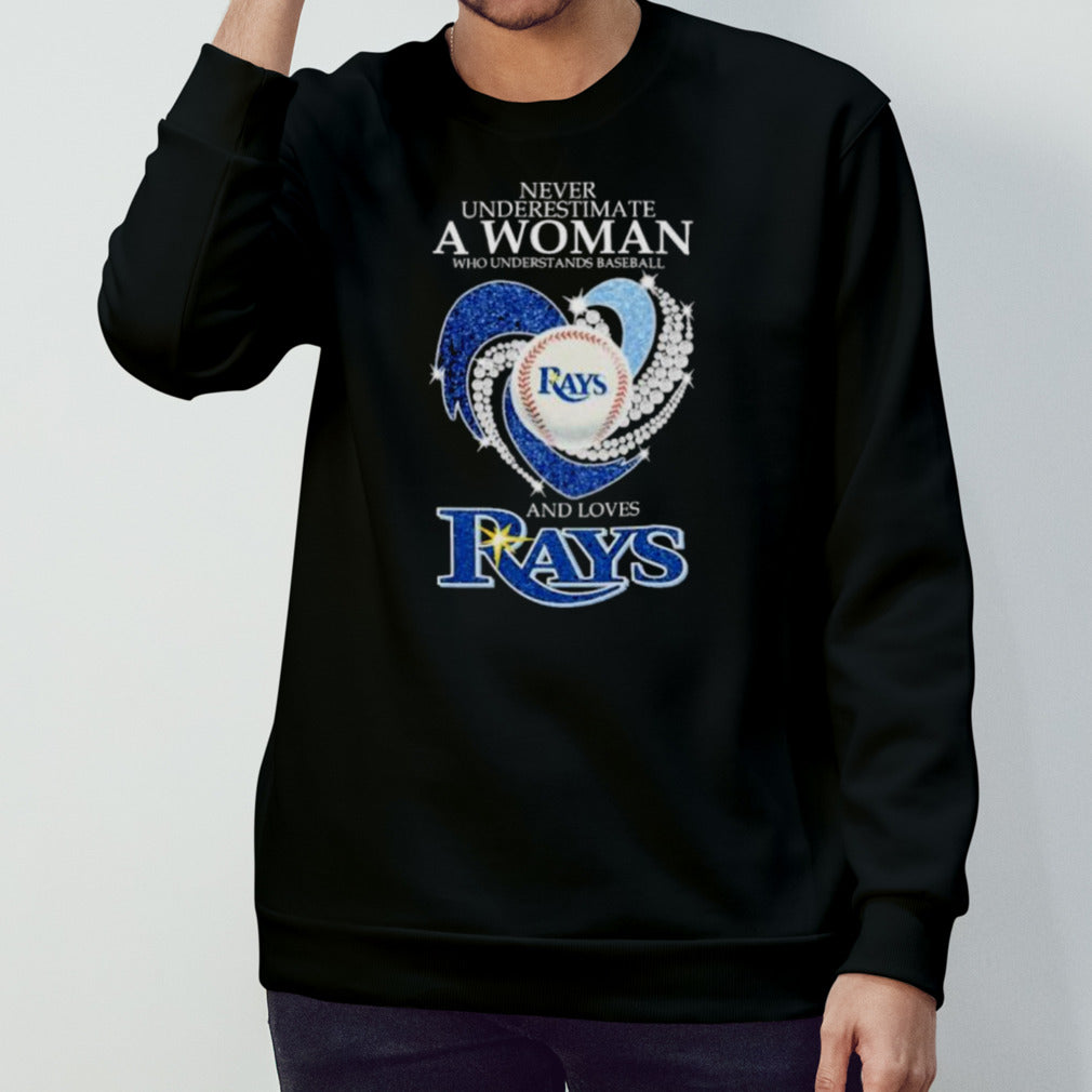 Never Underestimate A Woman Who Understands Baseball And Loves Tampa Bay Rays Diamonds 2024 Shirt