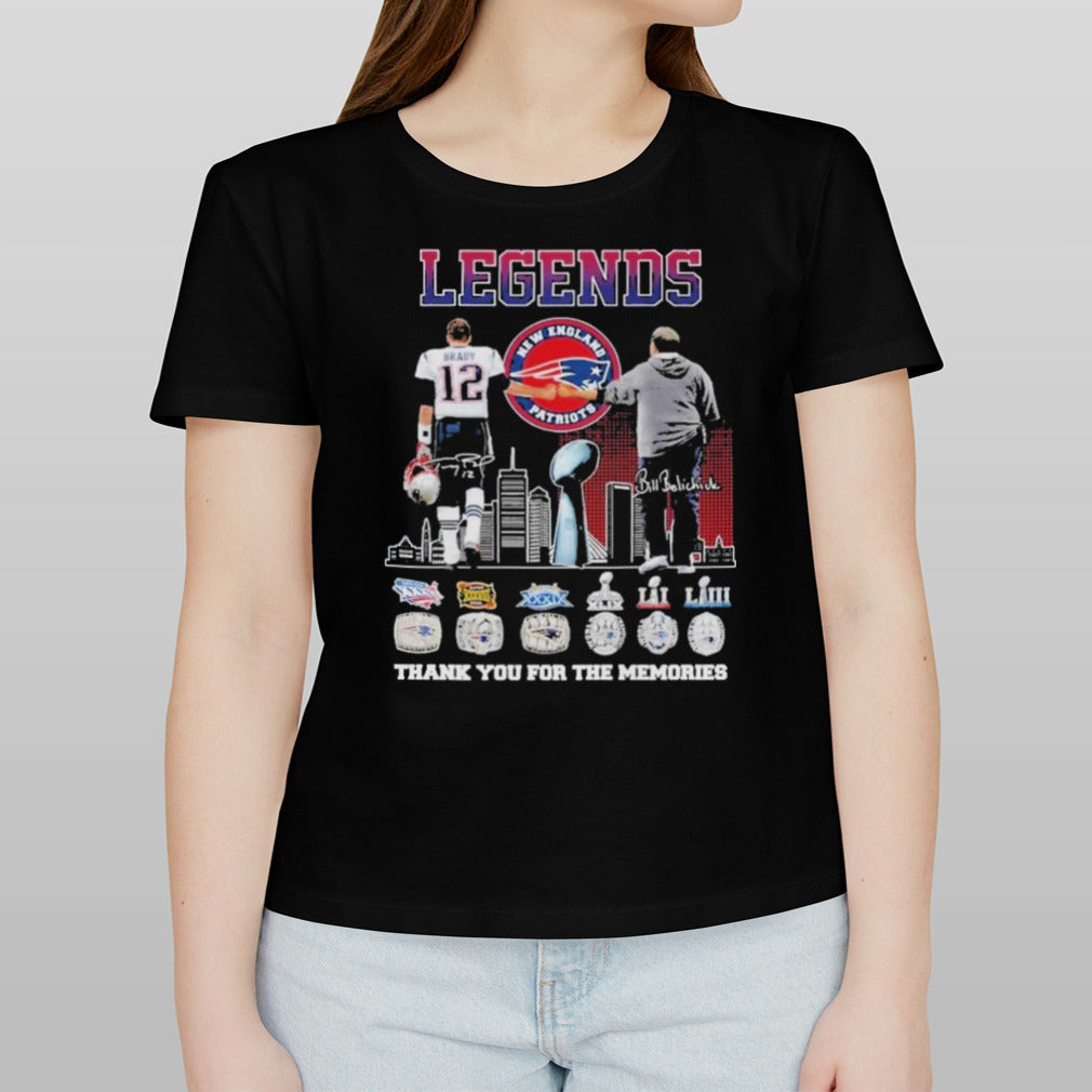 New England Patriots Bill Belichick Tom Brady Hall Of Fame Legends T-Shirt