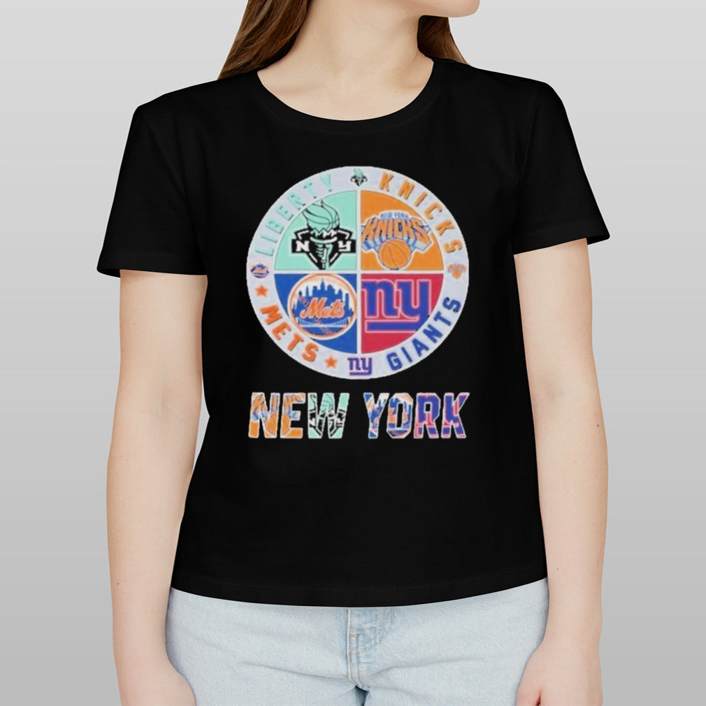 New York Mets NY Giants NY Liberty NY Knicks Proud City Sport Fan T-Shirt
