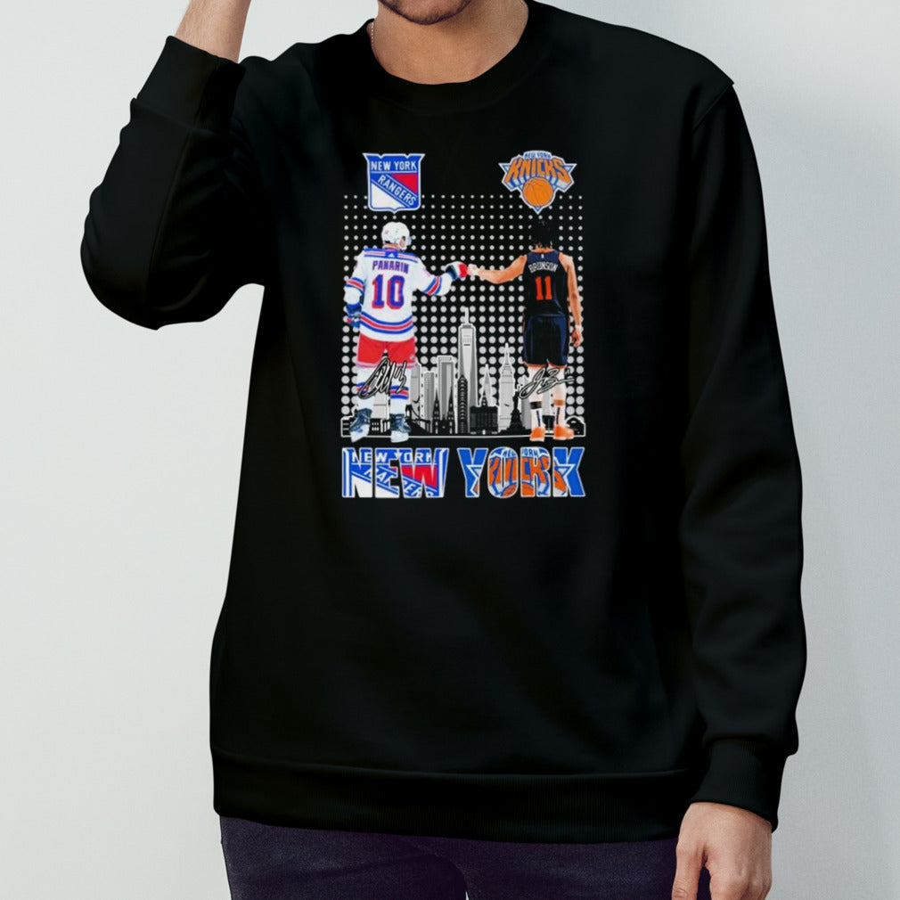 New York Sports Teams Jalen Brunson And Artemi Panarin Signatures Shirt