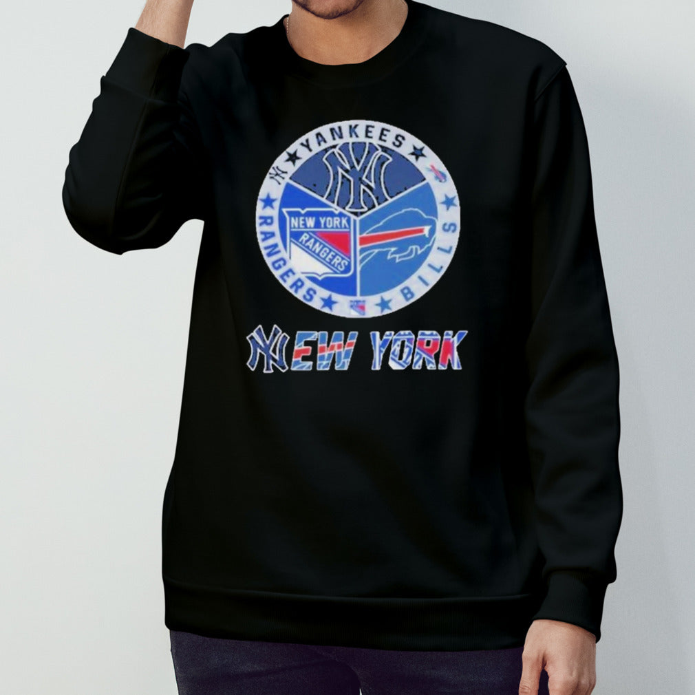 New York Yankees New York Rangers Buffalo Bills Sports City Fan Proud T-Shirt