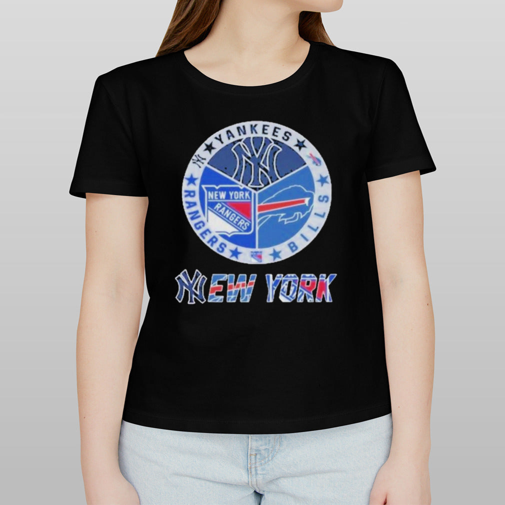 New York Yankees New York Rangers Buffalo Bills Sports City Fan Proud T-Shirt