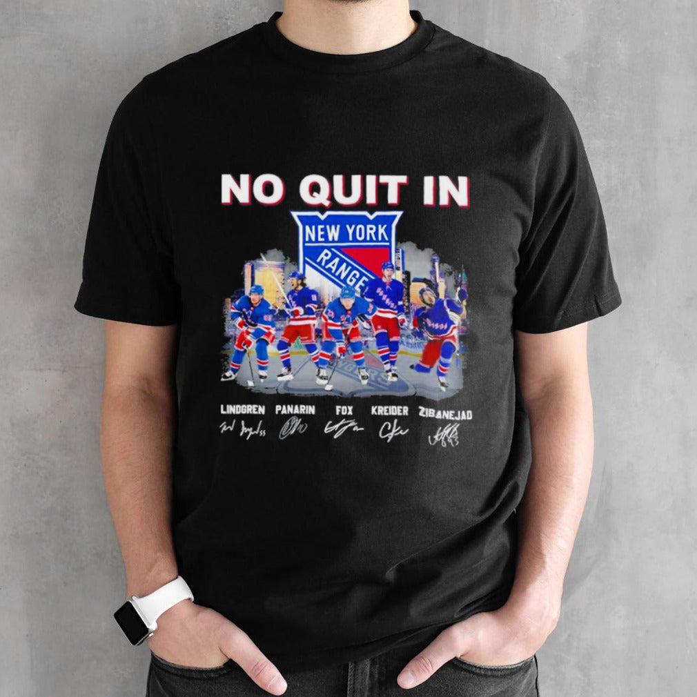 No Quit IN New York Rangers Hockey 2024 Signatures shirt