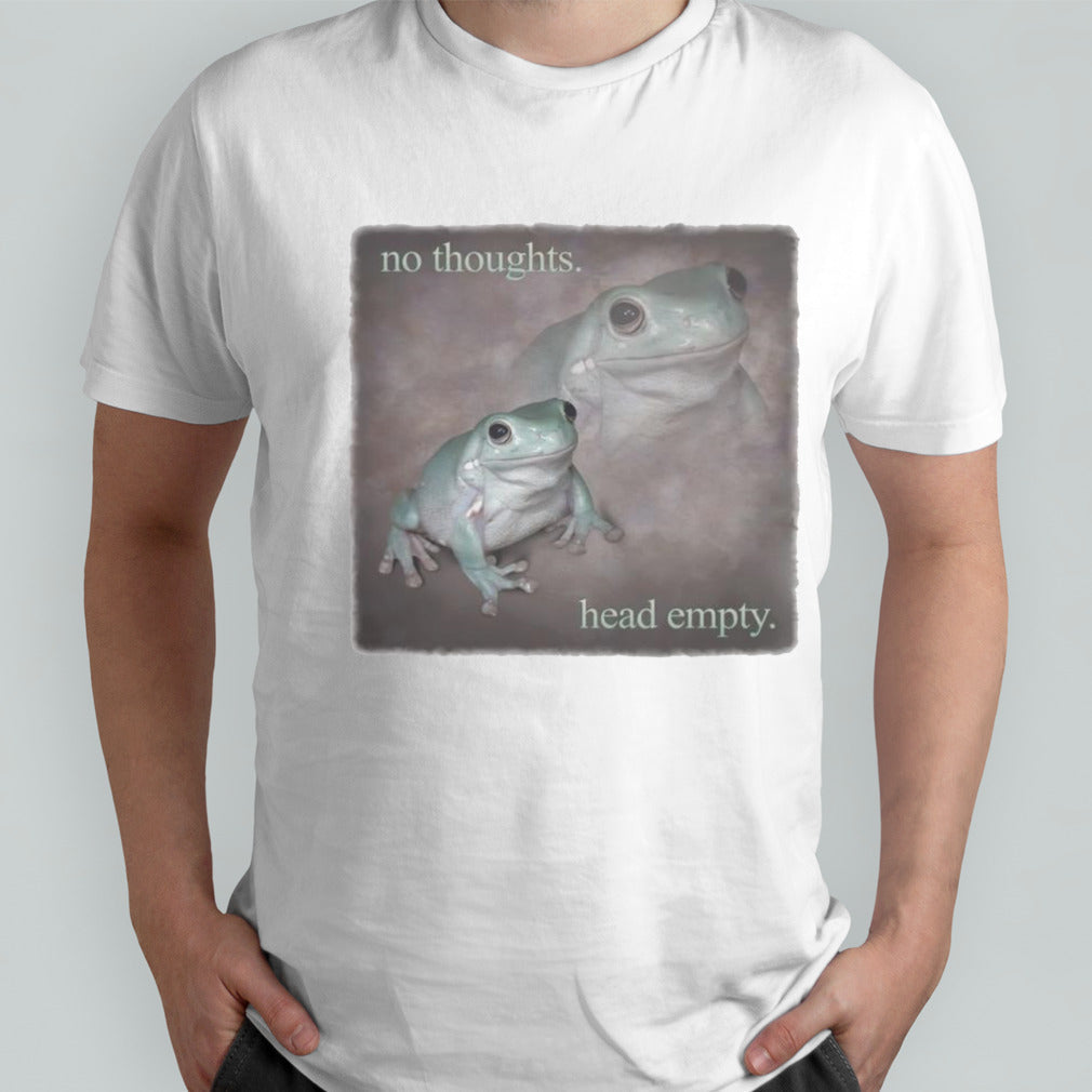 No thoughts head empty frog shirts