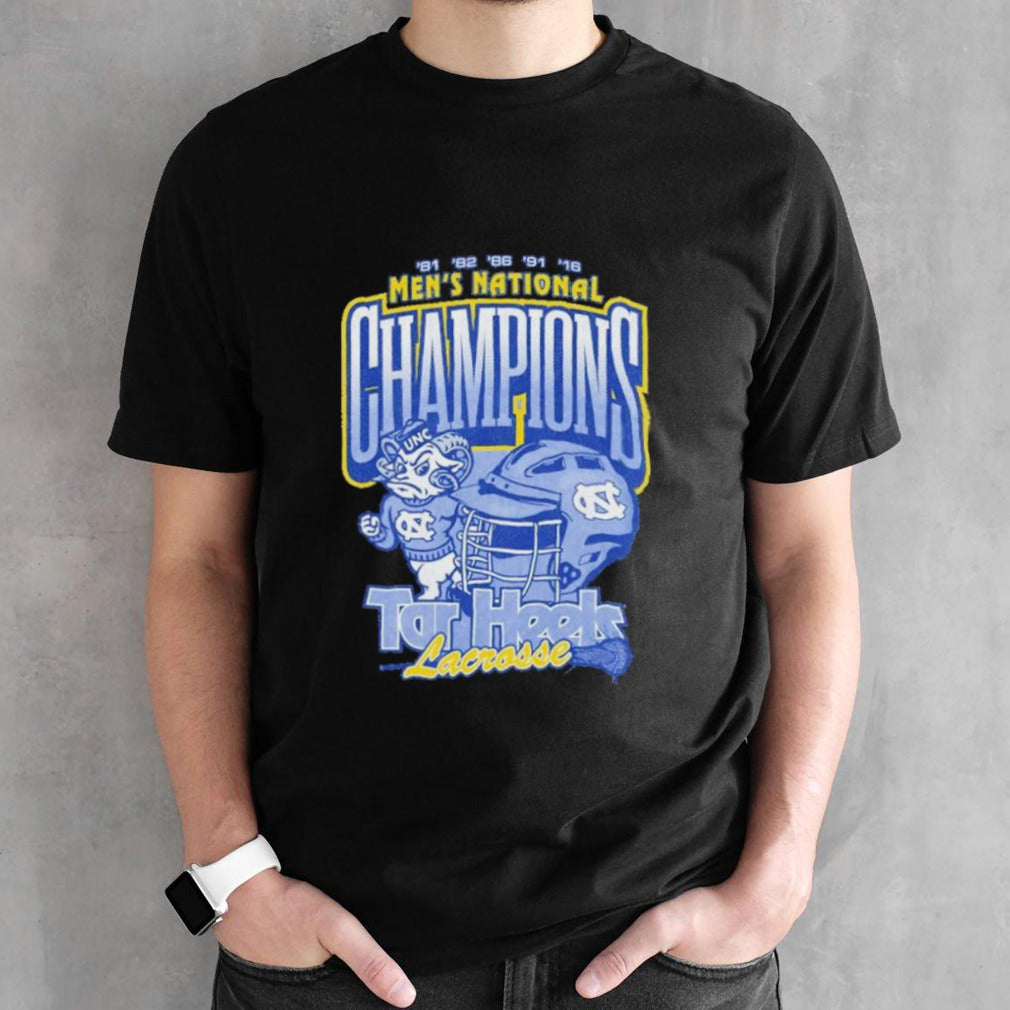 North Carolina Tar Heels Pass 5x Ncaa Division I Lacrosse National Champions Locker 47 Shirt