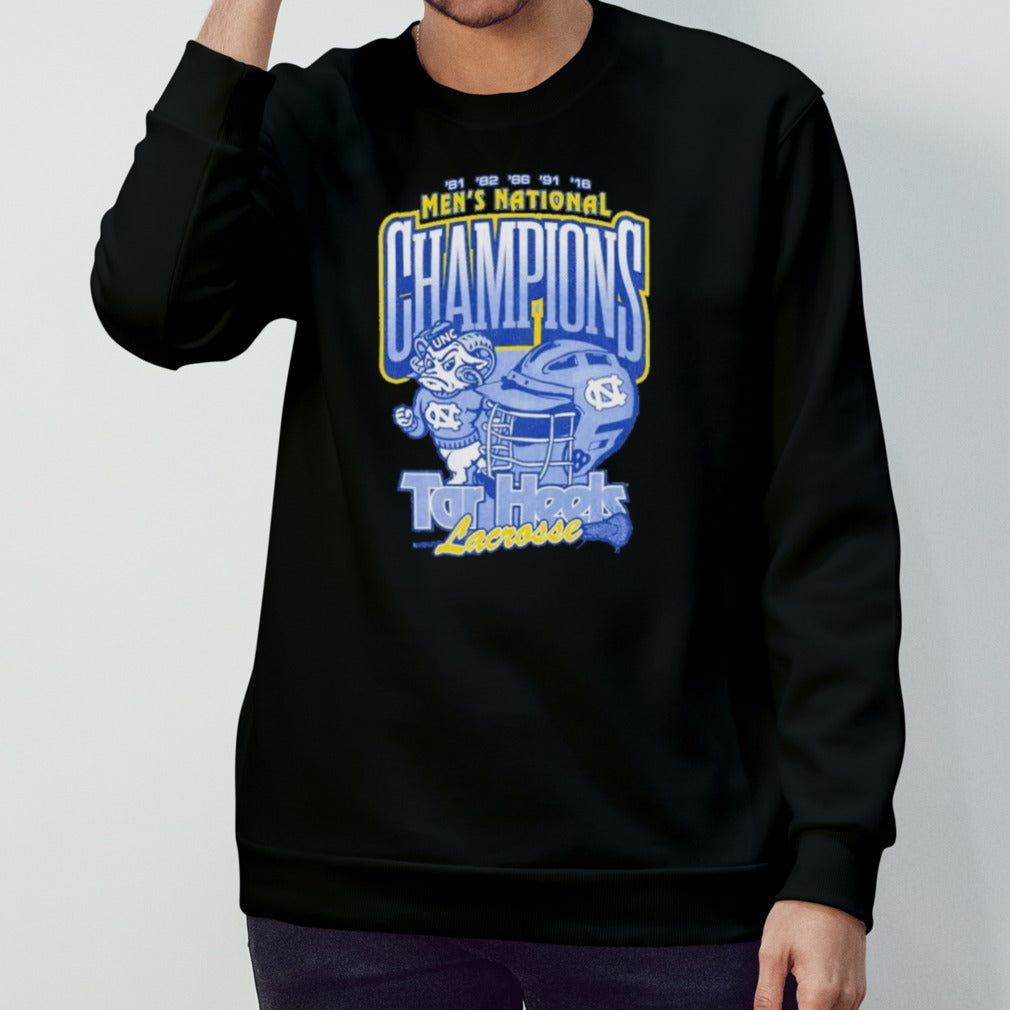 North Carolina Tar Heels Pass 5x Ncaa Division I Lacrosse National Champions Locker 47 Shirt