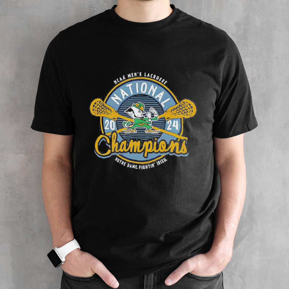 Notre Dame Fighting Irish 2024 Menâ€™s Lacrosse National Champions Badge shirt