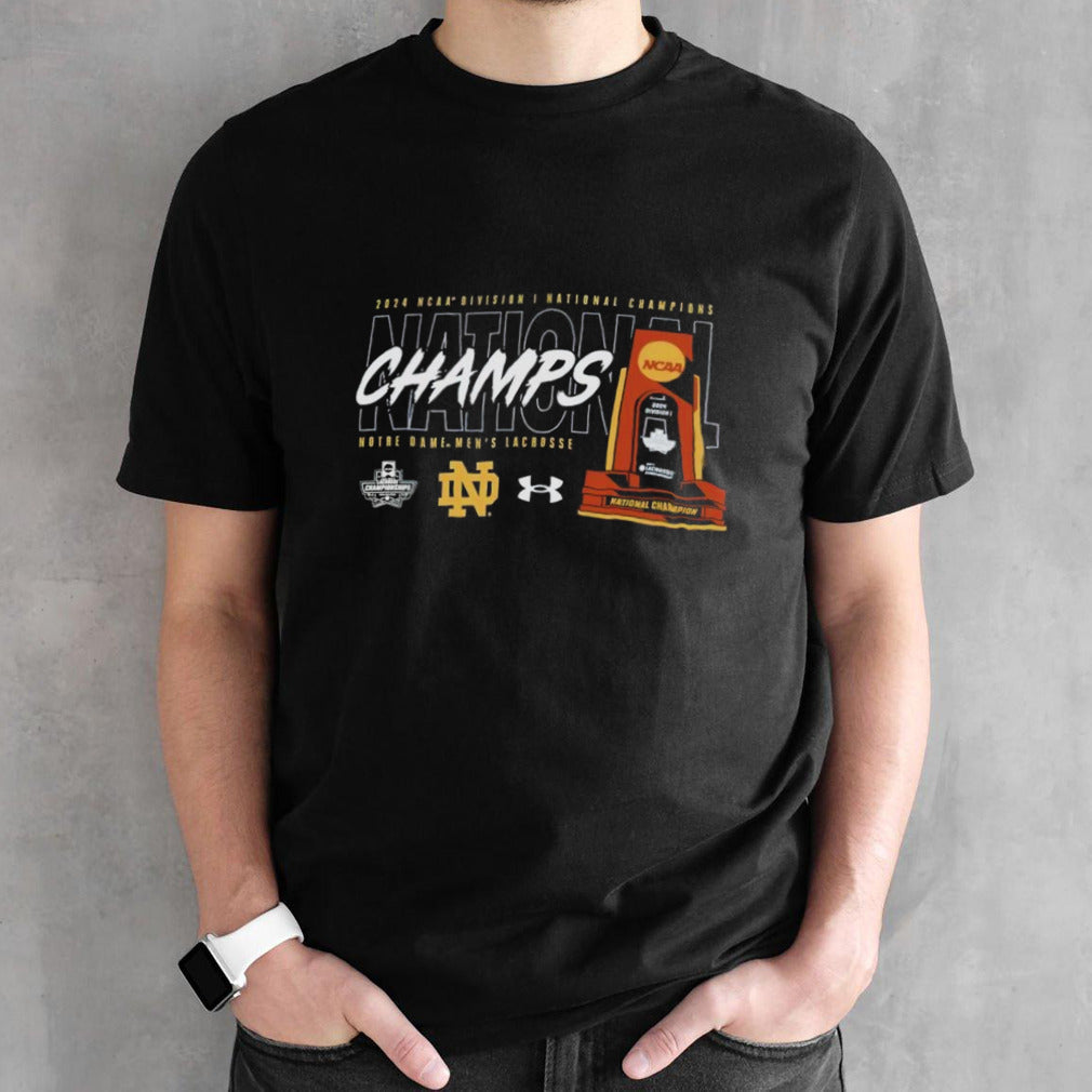 Notre Dame Fighting Irish 2024 NCAA Menâ€™s Lacrosse National Champions Trophy shirt