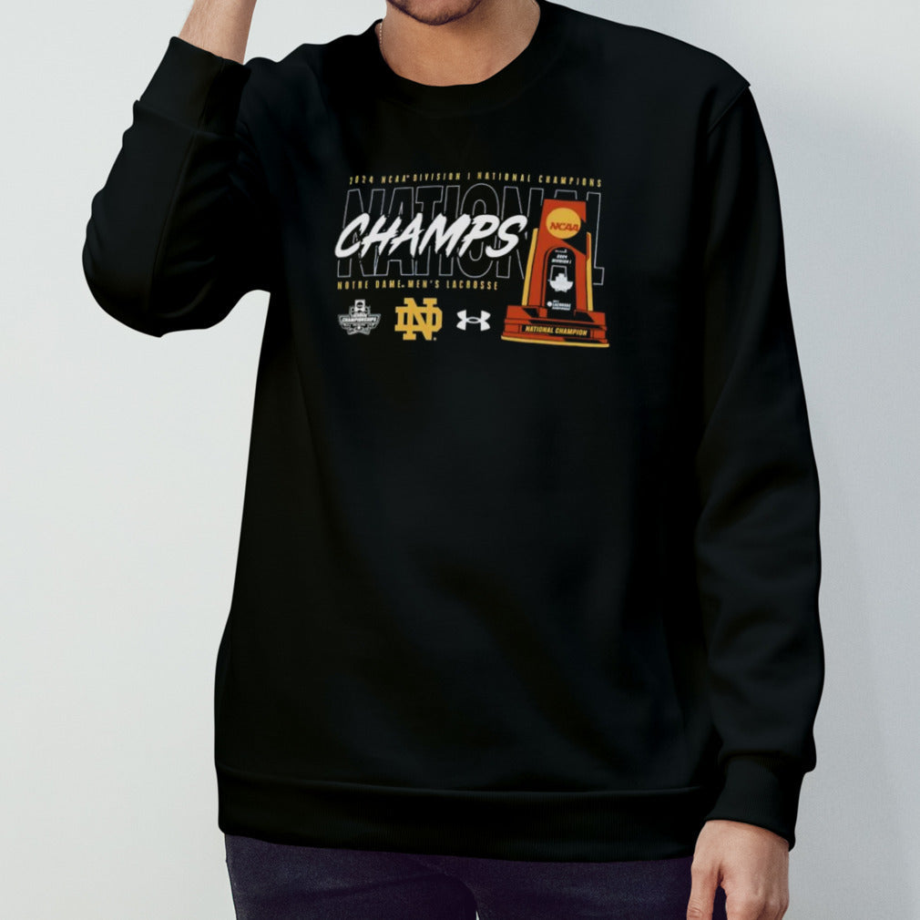 Notre Dame Fighting Irish 2024 NCAA Menâ€™s Lacrosse National Champions Trophy shirt