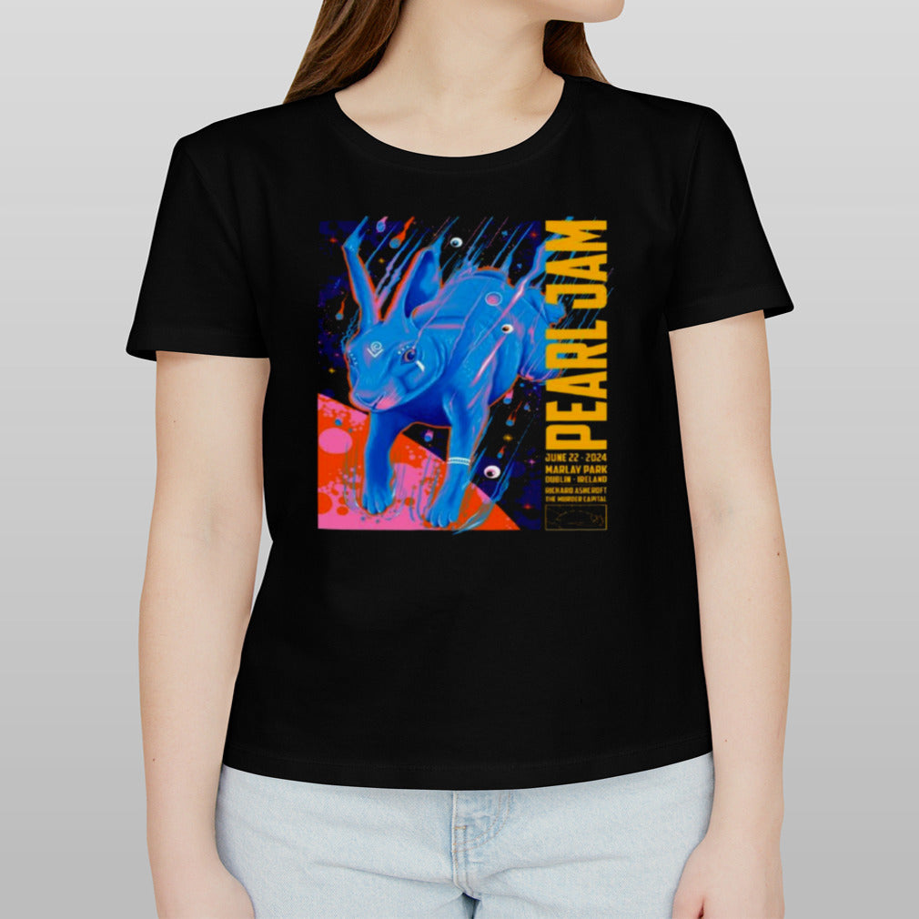 Official Pearl Jam Dublin, Ireland June 22, 2024 At Marlay Park Poster Rabbit Shirt