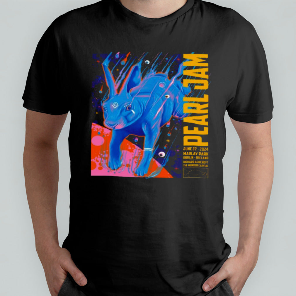 Official Pearl Jam Dublin, Ireland June 22, 2024 At Marlay Park Poster Rabbit Shirt