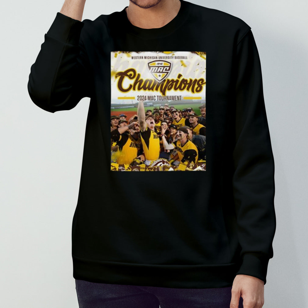 Official Western Michigan Broncos 2024 MAC Baseball Tournament Champions Shirt